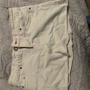 American Eagle Cream Jean Skirt Size 4